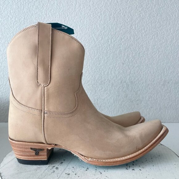 Lane EMMA JANE Womens Cowboy Booties 8.5 Tan Western Cowgirl Short Ankle Boots - Picture 2 of 12